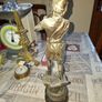 Antique Spelter Young Boy Playing a Flute, 19th-Century French works by artists like Auguste Moreau etc. Image 4