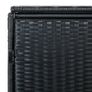 Double Wheelie Bin Shed Poly Rattan Black 148x80x111 cm Image 6
