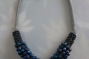 Shimmering Blue Beaded Necklace