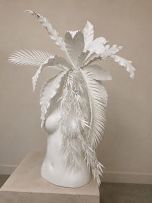 Large Modern White Art Sculpture Statement Home Decor