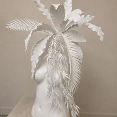 Large Modern White Art Sculpture Statement Home Decor