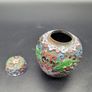 Antique Chinese Japanese Cloisonne Vase Ginger Jar Bowl 3 Pieces Image 8