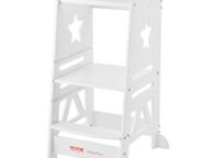 main image for ad Tower Step Stool for Toddlers Kids 3-Level Height Adjustable 350LBS White