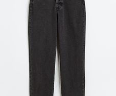 H&M grey high waisted straight leg jeans size UK6