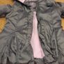 Girls Pretty Grey Coat, skirt detail at end Age 2-3 Image 2