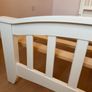Single white wooden bed & bedside locker Image 5