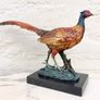 Pheasant (32 cm) - Cold Painted Bronze, Marble, Signed Image 5