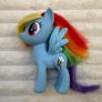 Hasbro 2016 G4 My Little Pony The Movie Rainbow Dash Brushable Hair approx. 6 Inches Dirty Damaged Her hair in some kind of glue Please see photos Image 6