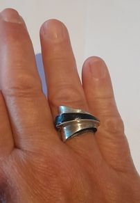 Heavy Navajo sterling silver ring