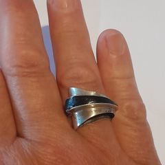 Heavy Navajo sterling silver ring