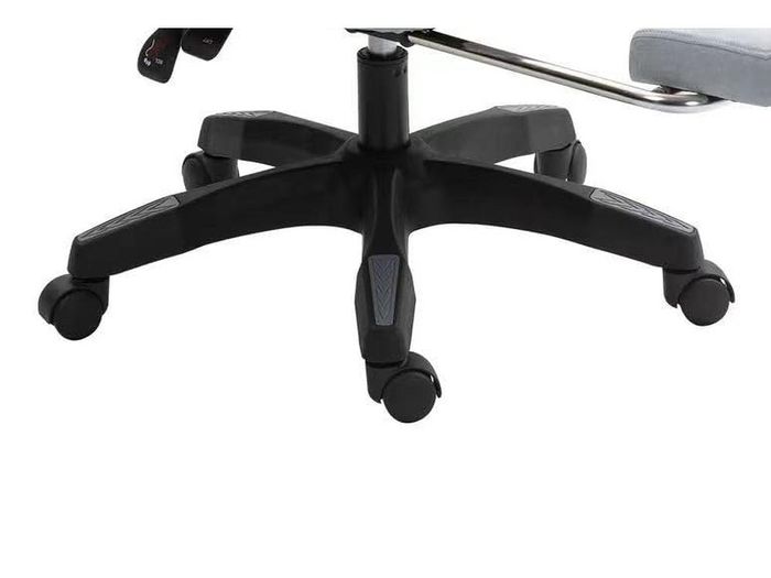 Fabric Massage Gaming Chair, Ergonomic Computer Chair, Video Game Chair, Massage Office Chair, Desk Swivel Chair, Adjustable, Reclining, Footrest, Massage Cushion, Fabric Material, Grey, New