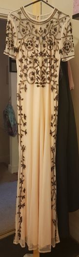 ASOS Red Carpet Baroque Embellished Fishtail Maxi dress gown - 10