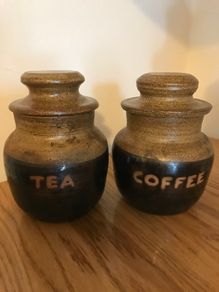 Vintage Tea and Coffee Pottery Containers