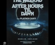 2x physical standing tickets to the weeknd 22nd August