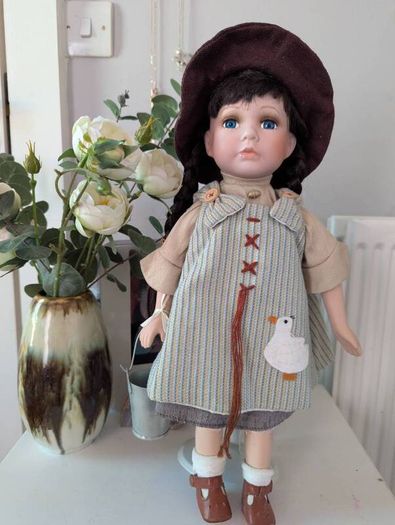 antique porcelain country girl