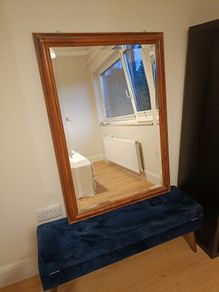 mirror with wooden frame