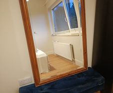 mirror with wooden frame