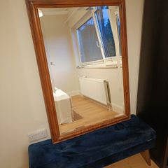 mirror with wooden frame