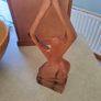 Figurine Of Lady Carved Wood, 30 Cm. Tall 9 Cm A Cross Image 8