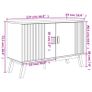 Sideboard Grey and Brown 114x43x73.5 cm Image 7