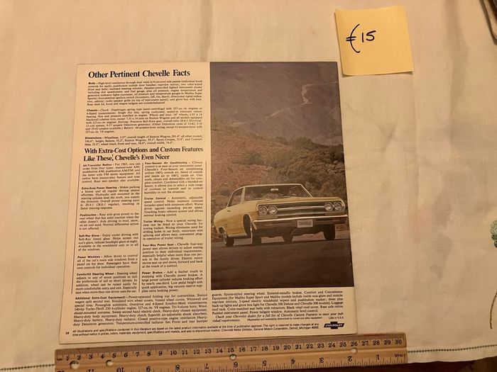 American car brochures. 1950s, 1960s and 1980s