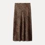 Satin Animal Print Maxi Skirt New Image 2