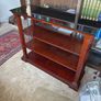 Polished marble and solid wood shelving unit Image 3