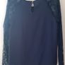 Vero Moda Navy Top with Lace Sleeves Image 4