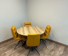 Matching chairs and round table