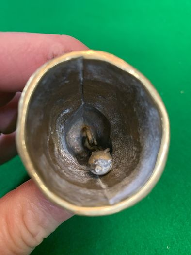Antique brass servants bell