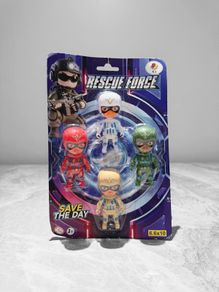 New Rescue Force Mini Action Figures Set of 4
