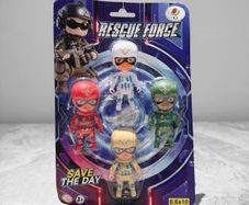New Rescue Force Mini Action Figures Set of 4