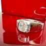 Silver Men's D'Joy Moissanite Ring Image 7