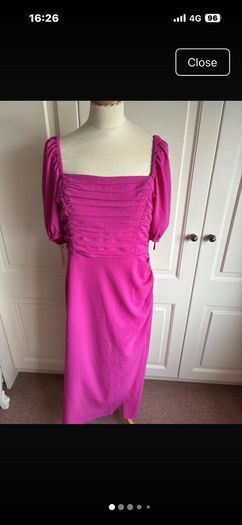 French Connection long pink occasion dress