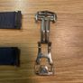 Omega style blue rubber strap with folding clasp. Replacement Watch Band Image 4