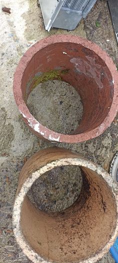 Pair of Clay Chimney Pots