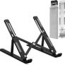 Adjustable Laptop Stand for Desk Foldable & Portable ABS Silicone Riser, Ventilated Cooling Holder for 10 17.3 Laptops & Tablets Image 8