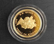 Gold coin Quater Sovereign - Elizabeth II