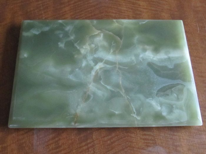 Unique Rare Brazilian Dark Green Onyx Plinth / Base