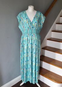 Powder blue summer maxi dress, Size 2XL / UK20, Brand new