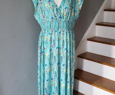 Powder blue summer maxi dress, Size 2XL / UK20, Brand new