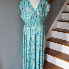 Powder blue summer maxi dress, Size 2XL / UK20, Brand new