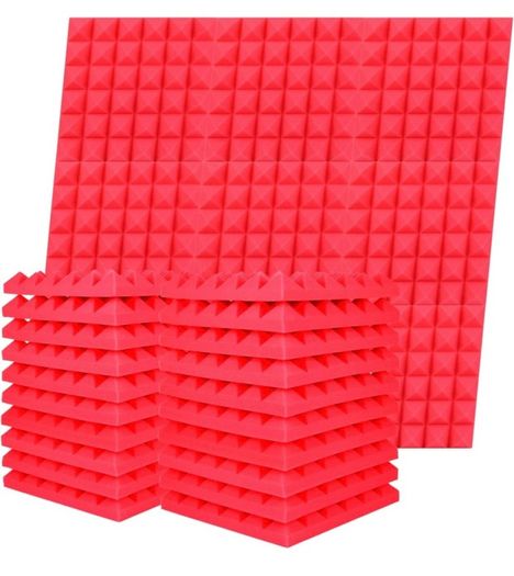 12 Pack - Acoustic Foam Panels, 2" X 12" X 12" Mushroom Studio Wedge Tiles, Sound Panels Wedges Soundproof Sound Insulation Absorbing MULTIPLE DESIGNS AVAILABLE, SEE PHOTOS (FREE POSTAGE)