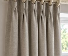 Elegant Grey Linen-Look Curtains