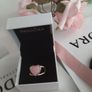 New genuine pandora pink enamel heart ring Image 6