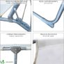 NEW SALE | Folding Sun Loungers Set of 2, Sunbed with Adjustable Backrest & Sunshade for Garden, Beach, Patio, Pool, Camp, Load 110 kg Image 4