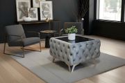 Coffee table with glass top