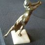 Art deco spelter figure 1920s/30s girl holding ball Image 4
