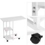 Home Office Rolling Wheel Notebook PC Stand With Storage Rack Image 3