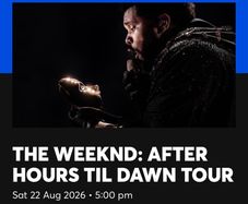 The Weekend Concert Tickets x 2
